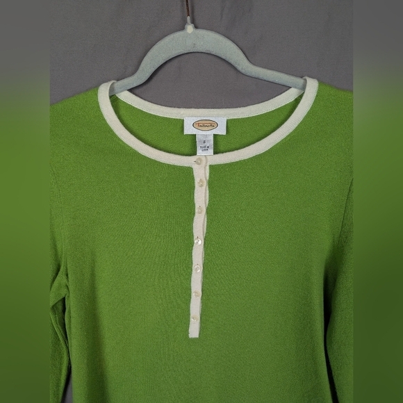 Talbot's size small lime green sweater - Picture 5 of 10
